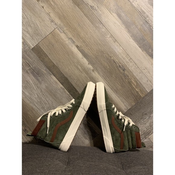 VANS SK8-HI MTE US MEN'S SIZE 8.5 WOMENS SIZE 10 DEEP LICHEN GREEN ROOT BROWN - Picture 7 of 10